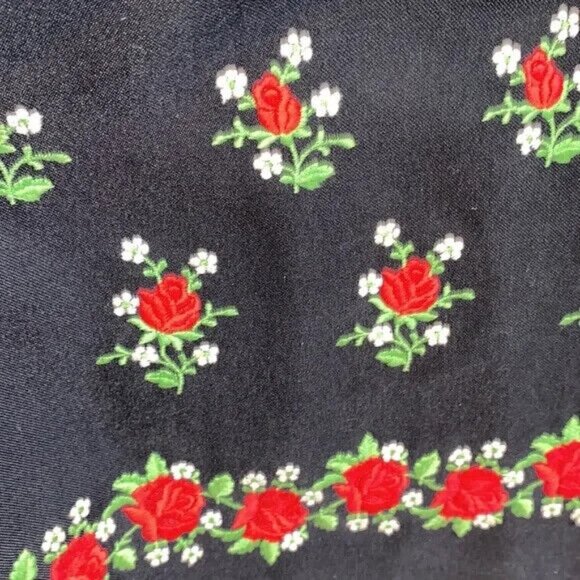 Vintage Licht Trachtenhaus Dress Holland German Dirndl Square Dance Rose Size 12 - Picture 6 of 15